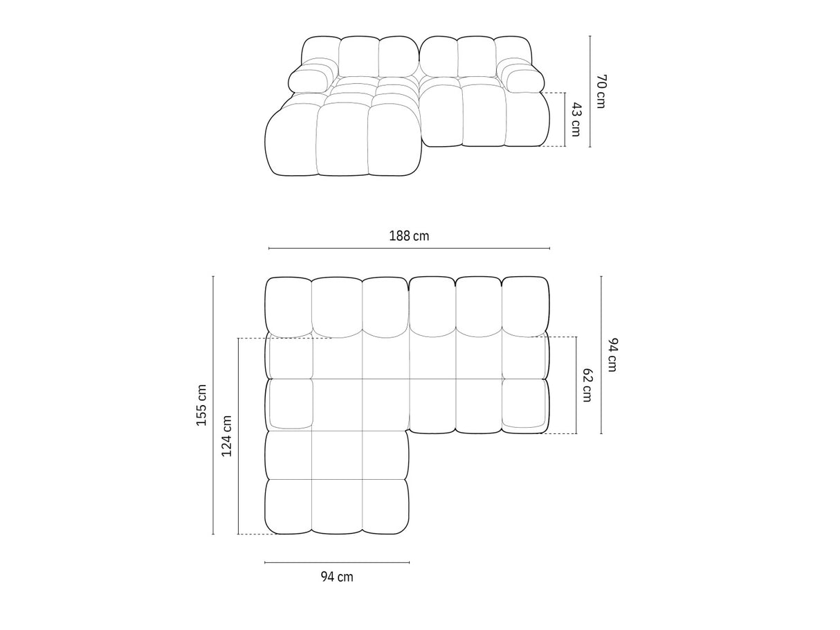 Moduļu stūra dīvāns 540290