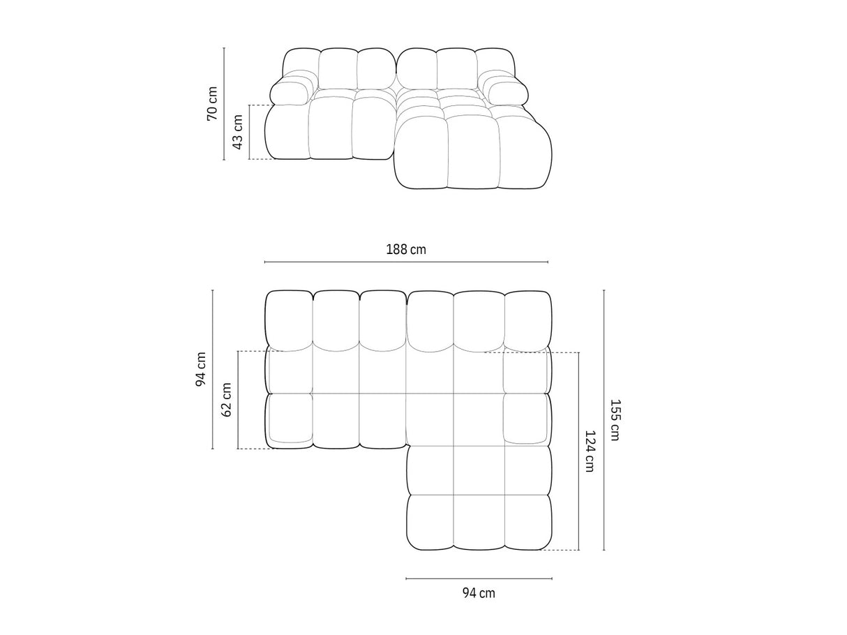 Moduļu stūra dīvāns 540290