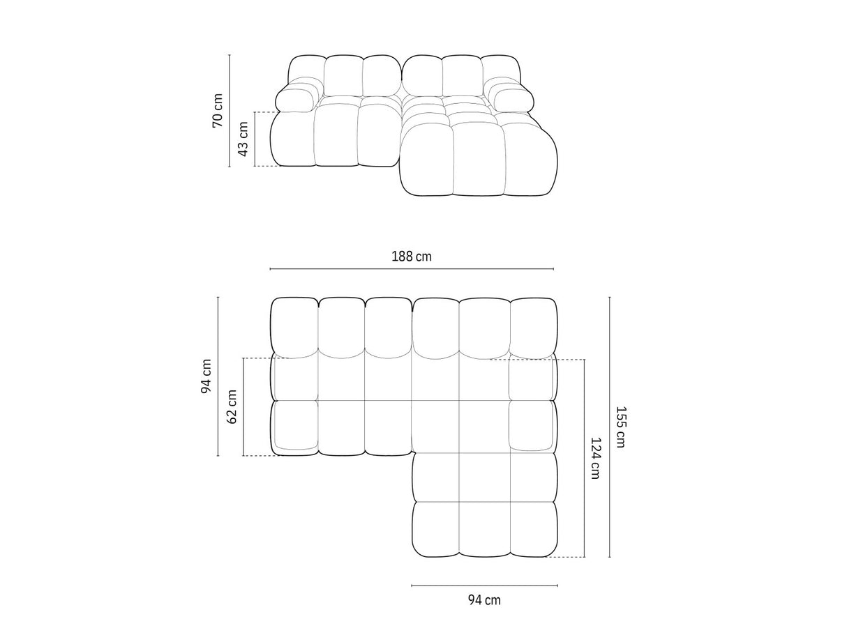 Moduļu stūra dīvāns 540290