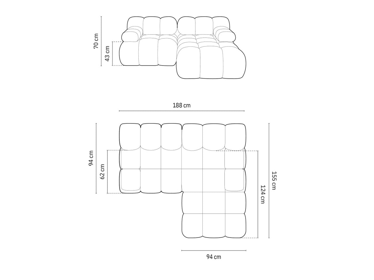 Moduļu stūra dīvāns 540290