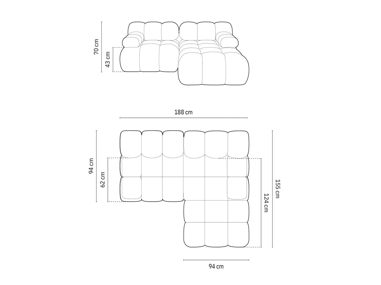 Moduļu stūra dīvāns 540290