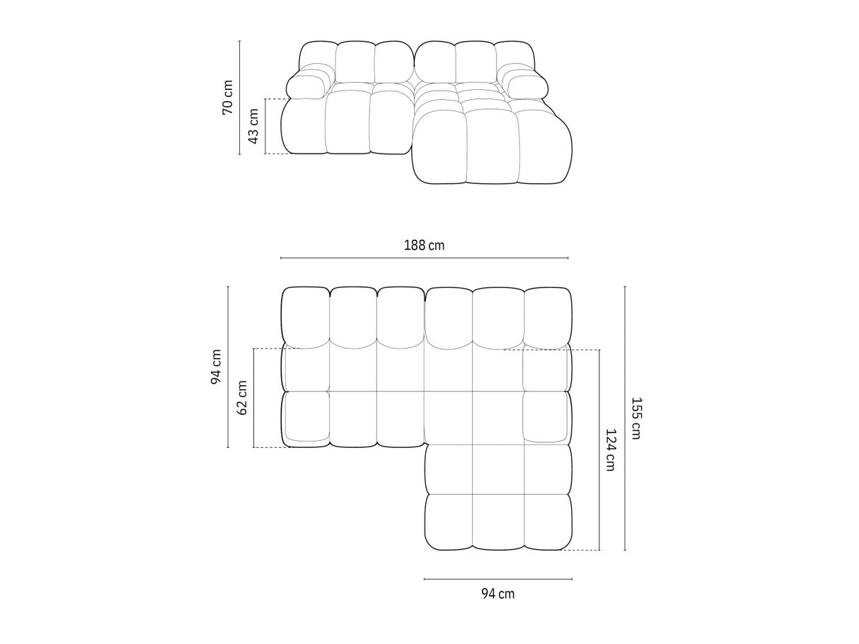 Moduļu stūra dīvāns 540290