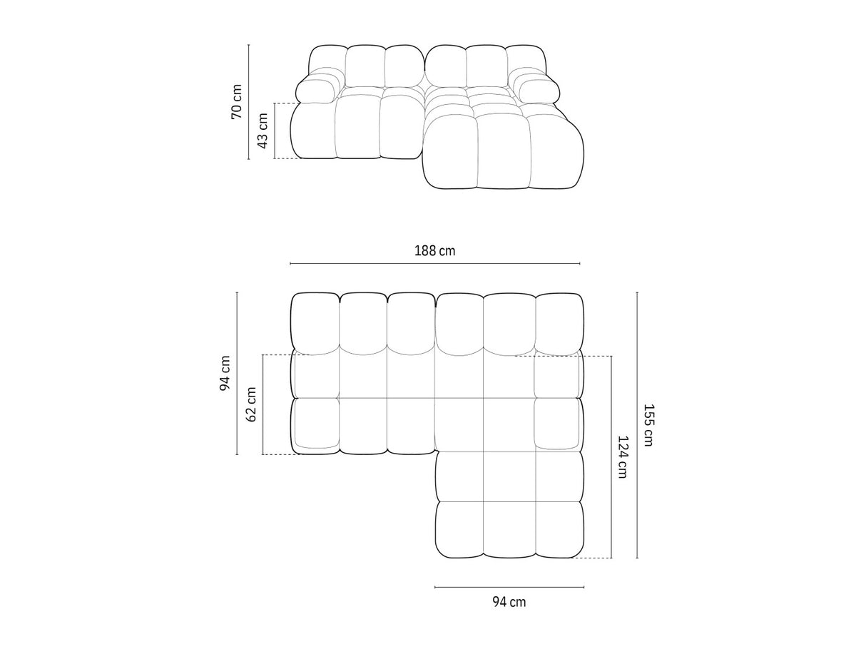 Moduļu stūra dīvāns 540290