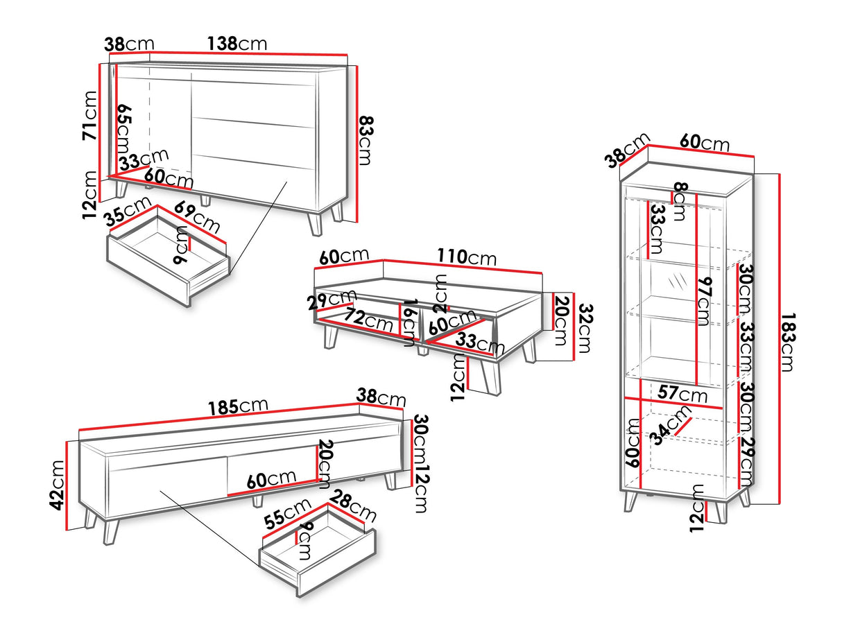 Viesistabas komplekts 604781