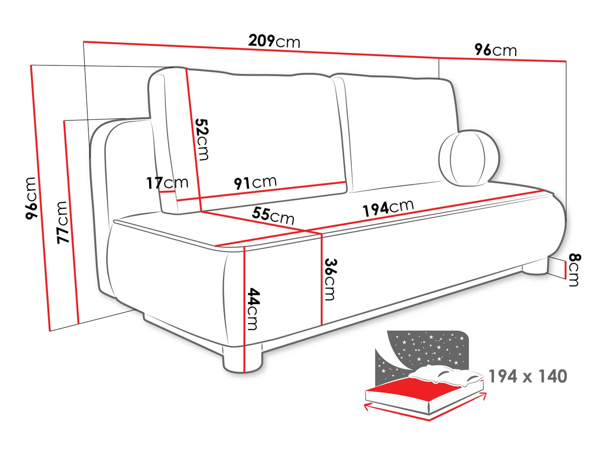 Dīvāns gulta 604801