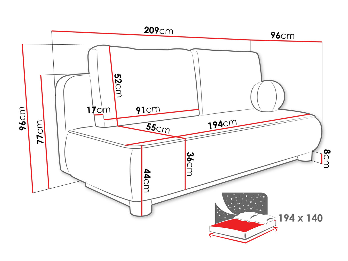Dīvāns gulta 604801