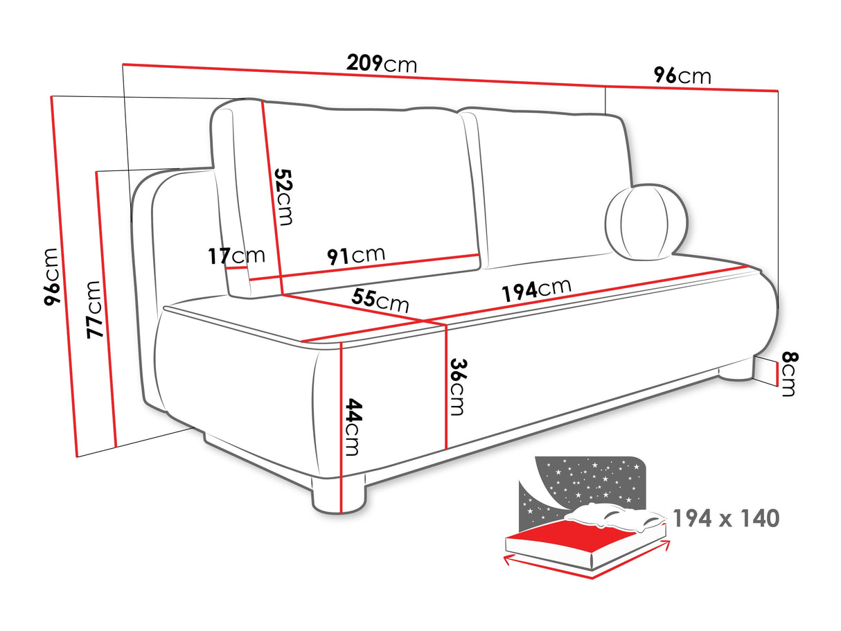 Dīvāns gulta 604801