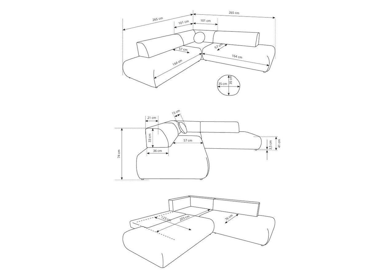 Stūra dīvāns 605016