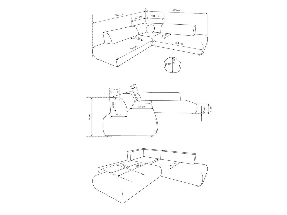 Stūra dīvāns 605016