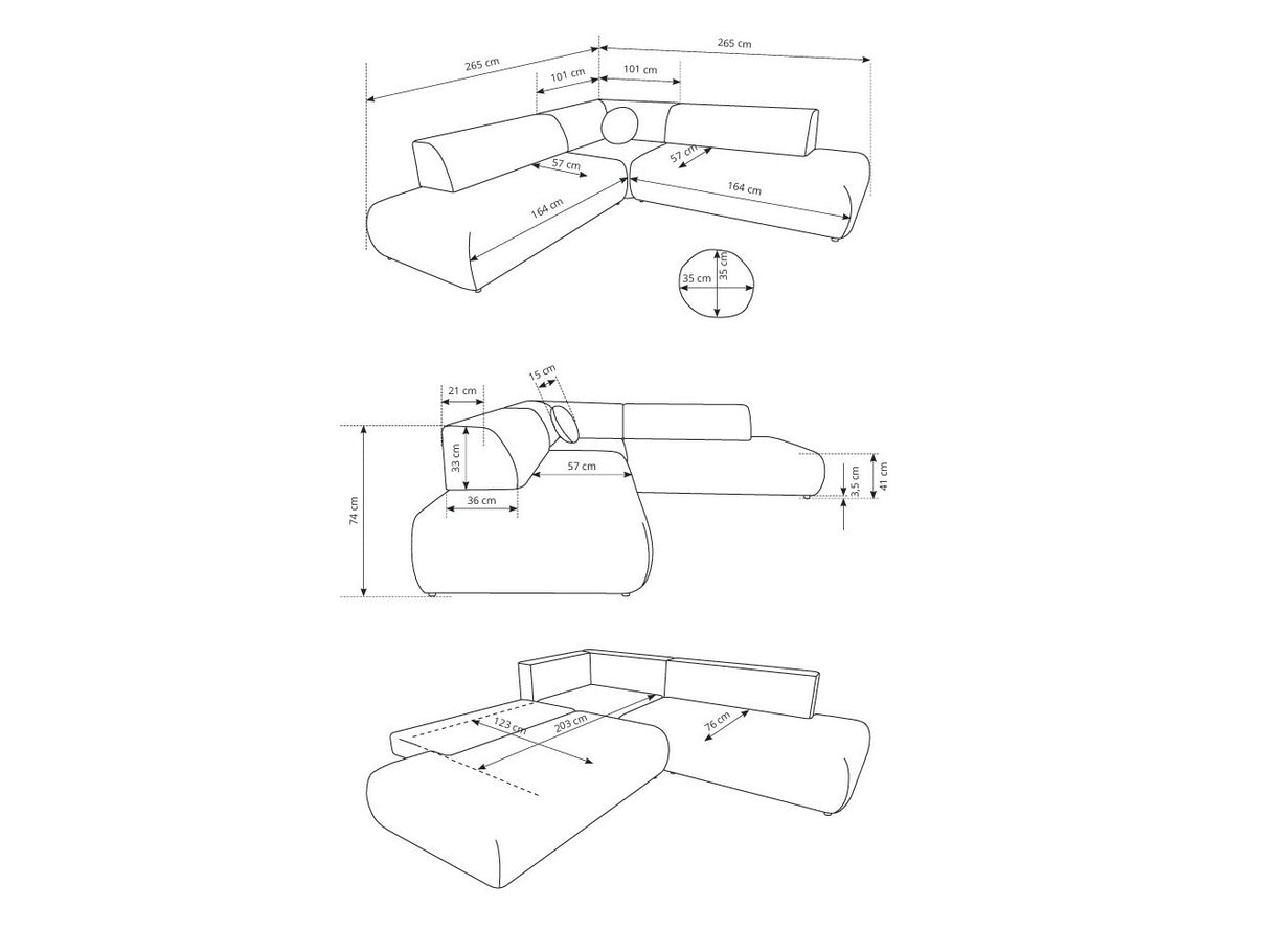 Stūra dīvāns 605016