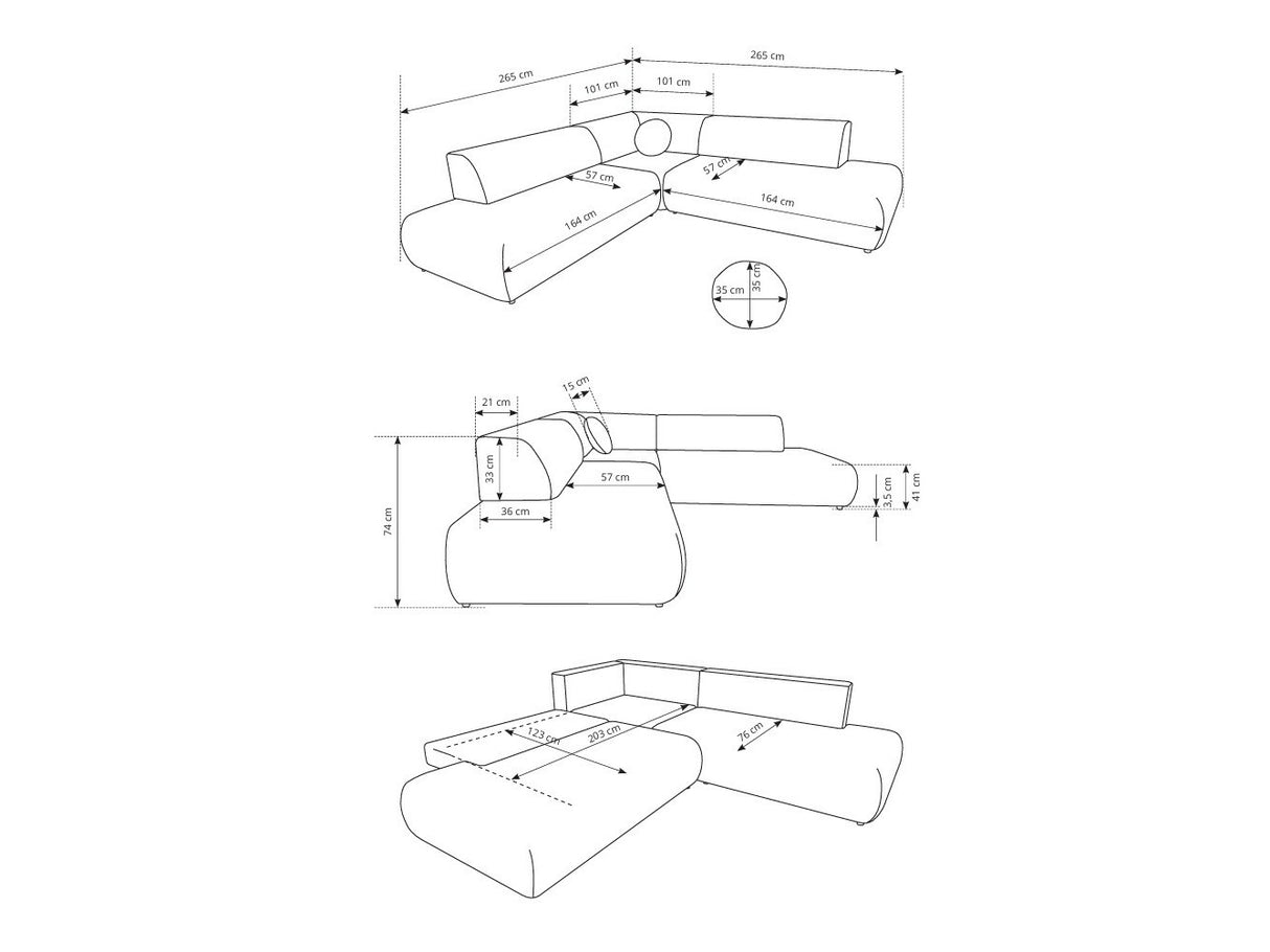 Stūra dīvāns 605016