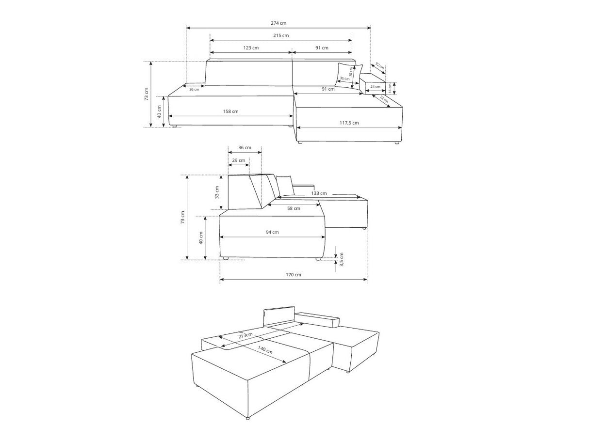Stūra dīvāns 605059
