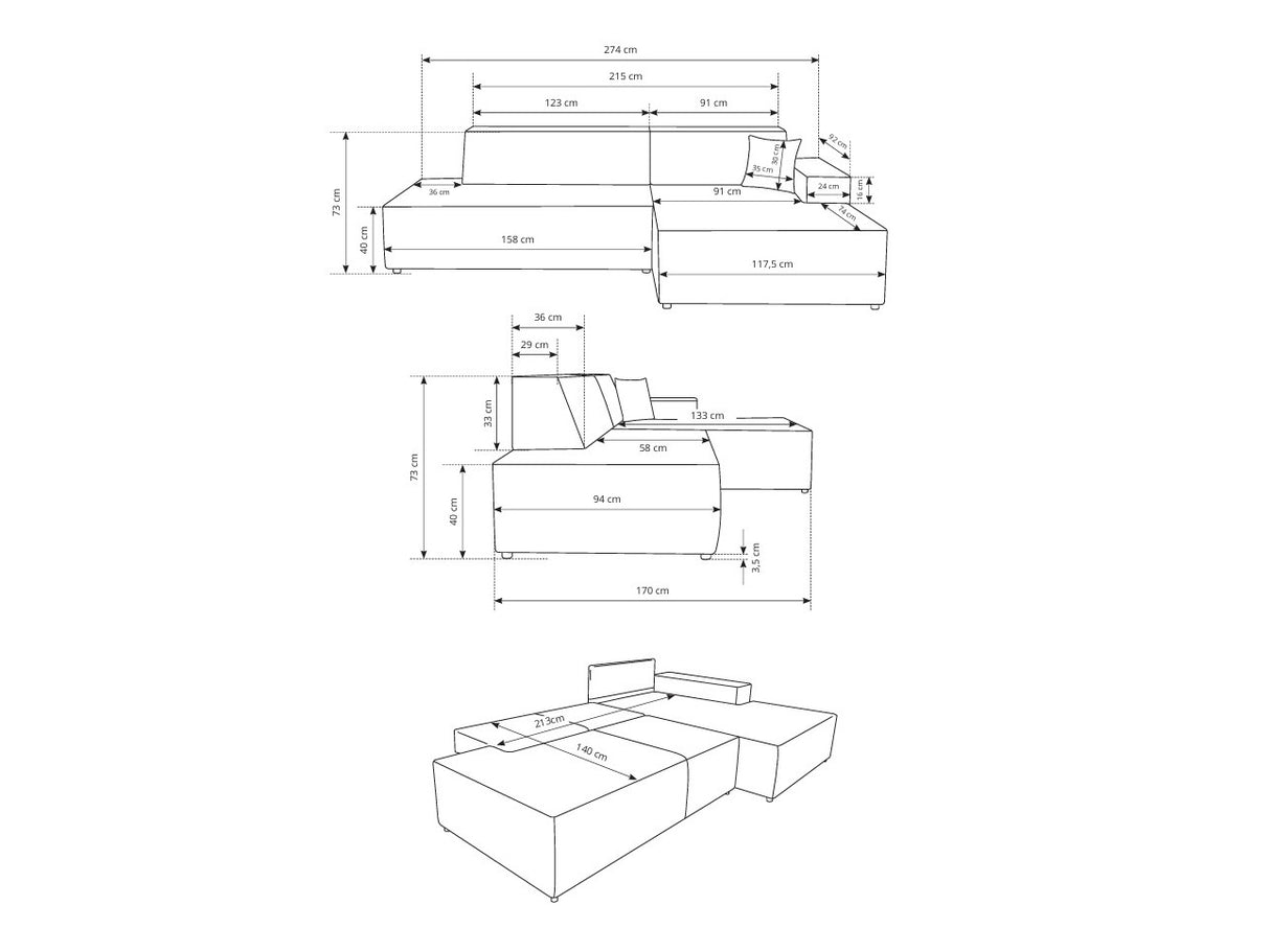 Stūra dīvāns 605059