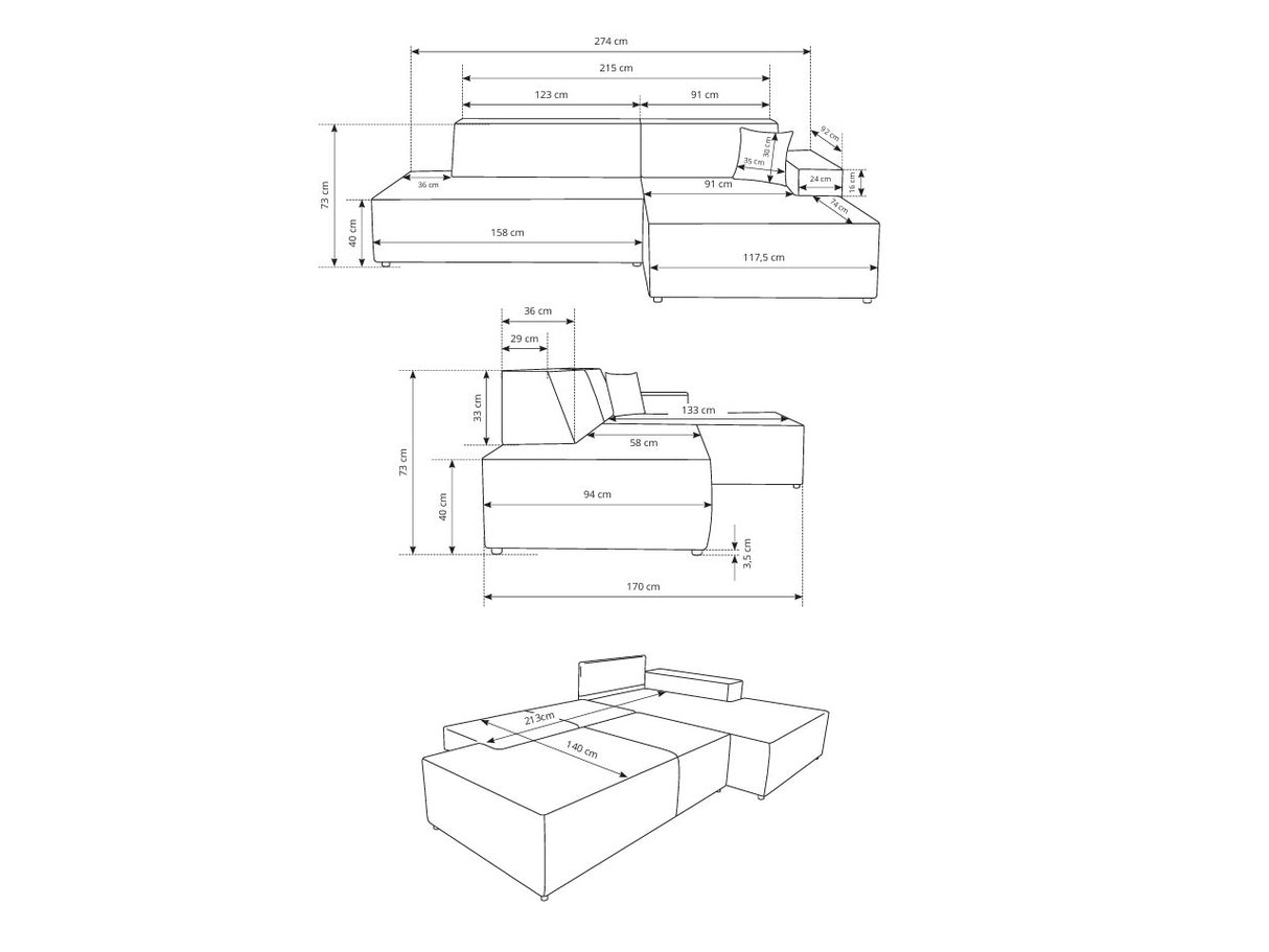 Stūra dīvāns 605059