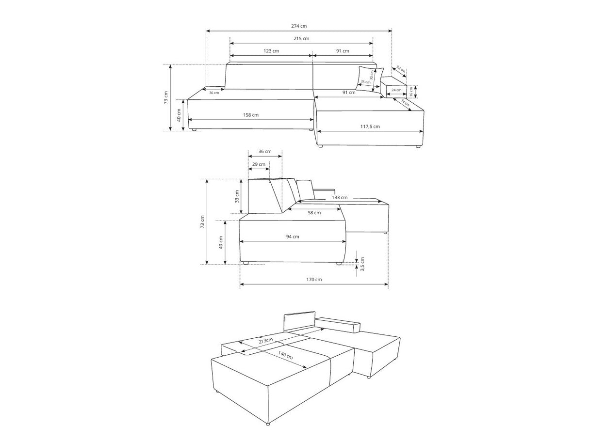 Stūra dīvāns 605059