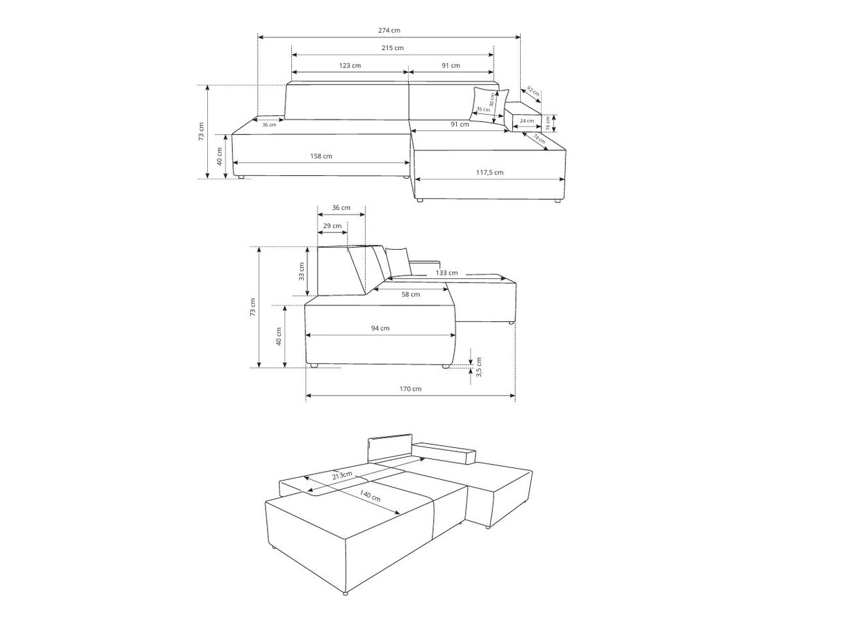 Stūra dīvāns 605059