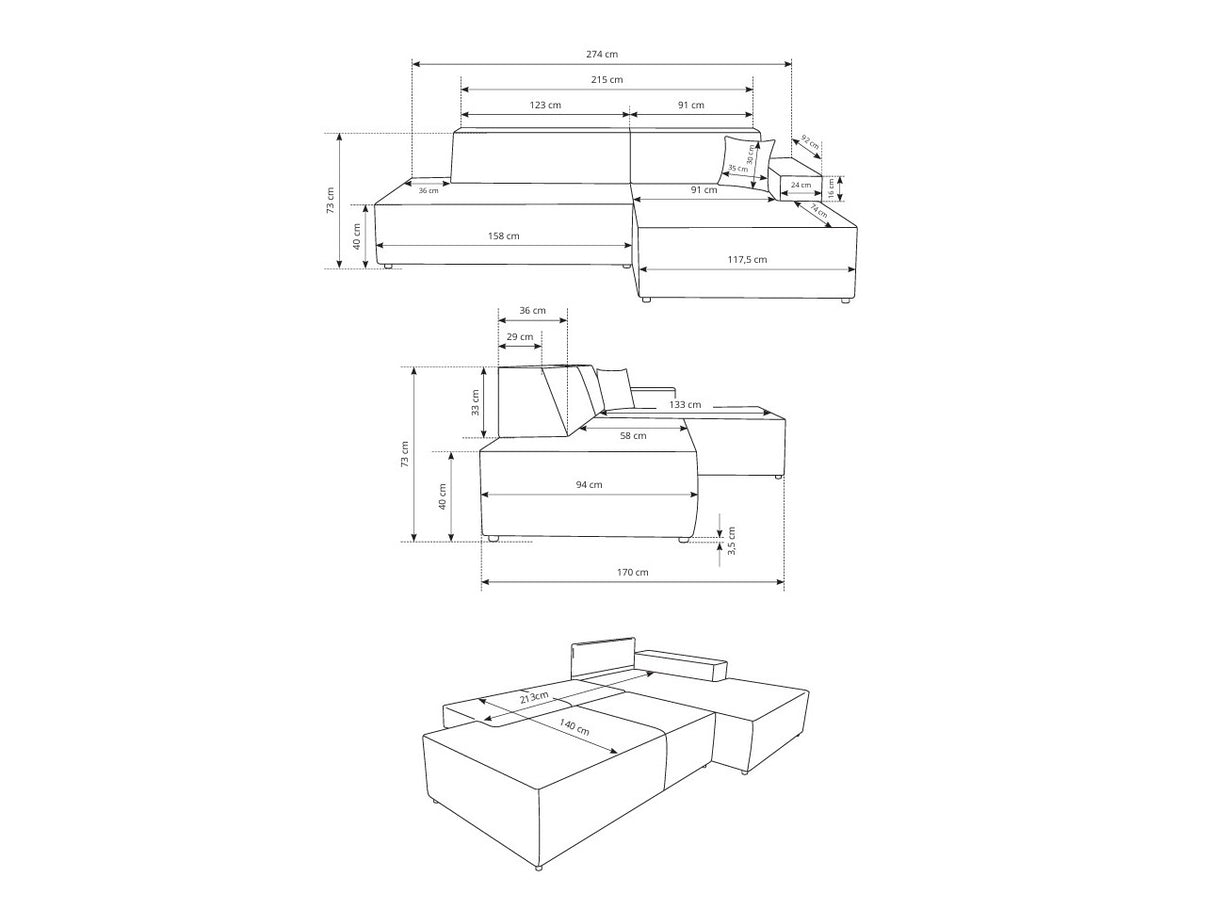 Stūra dīvāns 605059