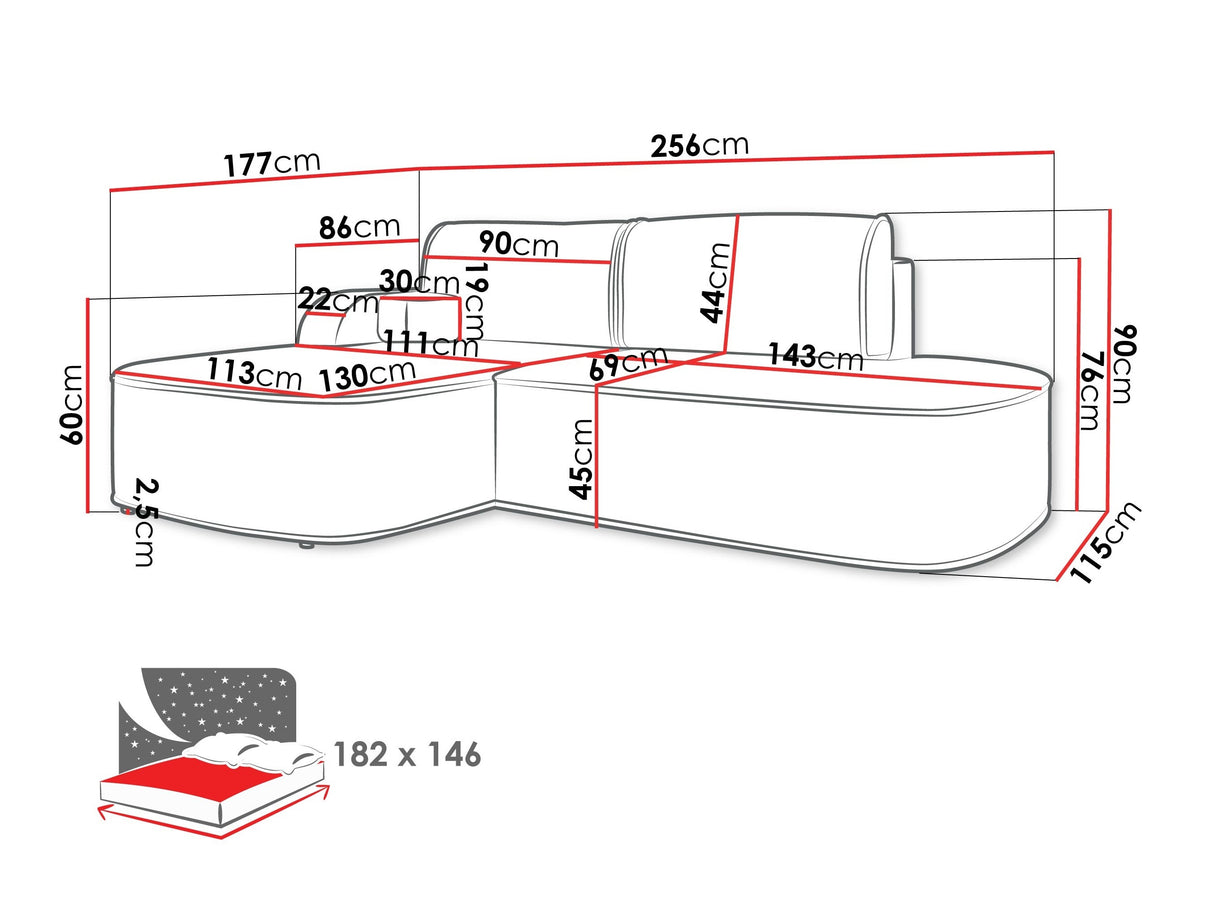 Stūra dīvāns 608048