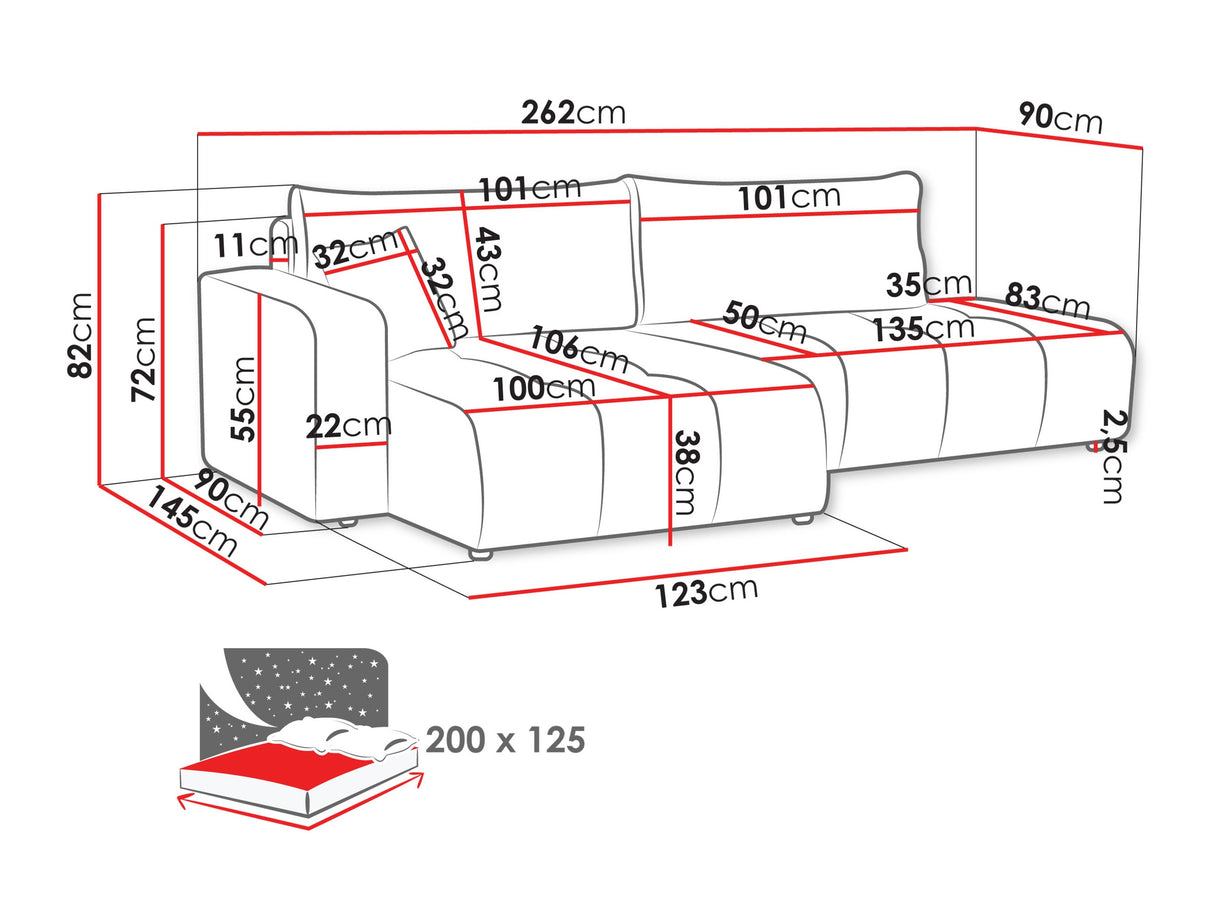 Stūra dīvāns 611650