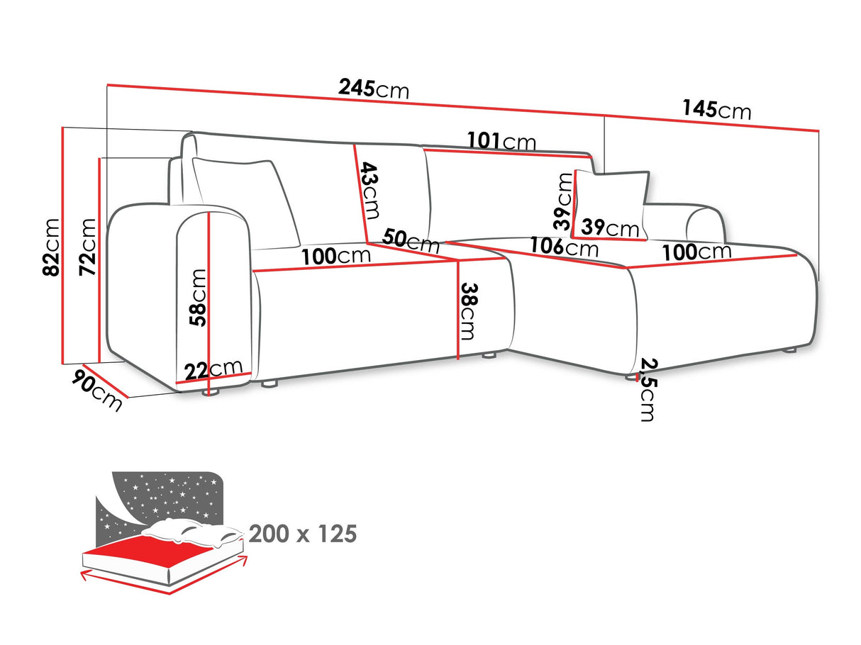 Stūra dīvāns 611953