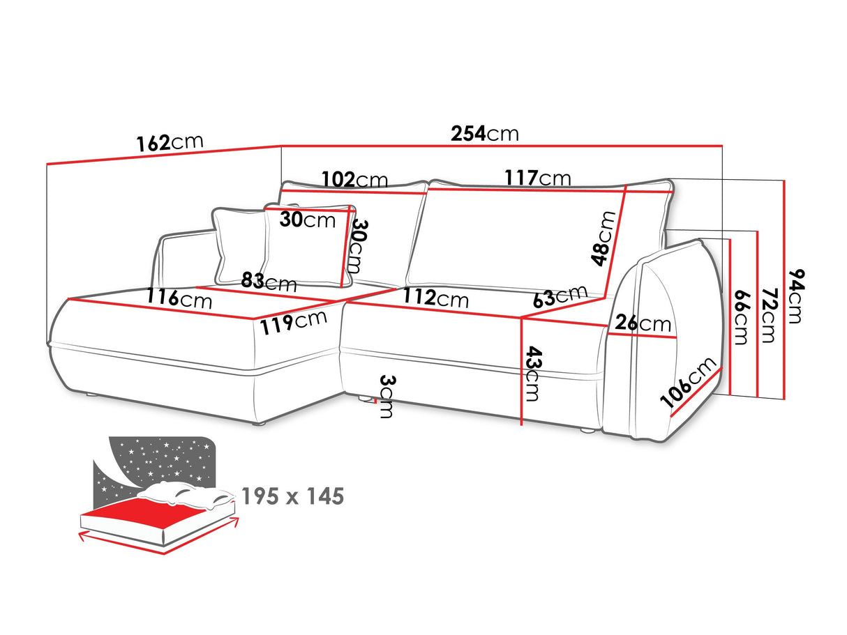 Stūra dīvāns 612755