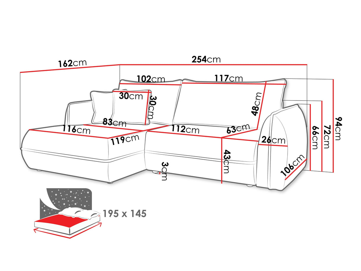 Stūra dīvāns 612755