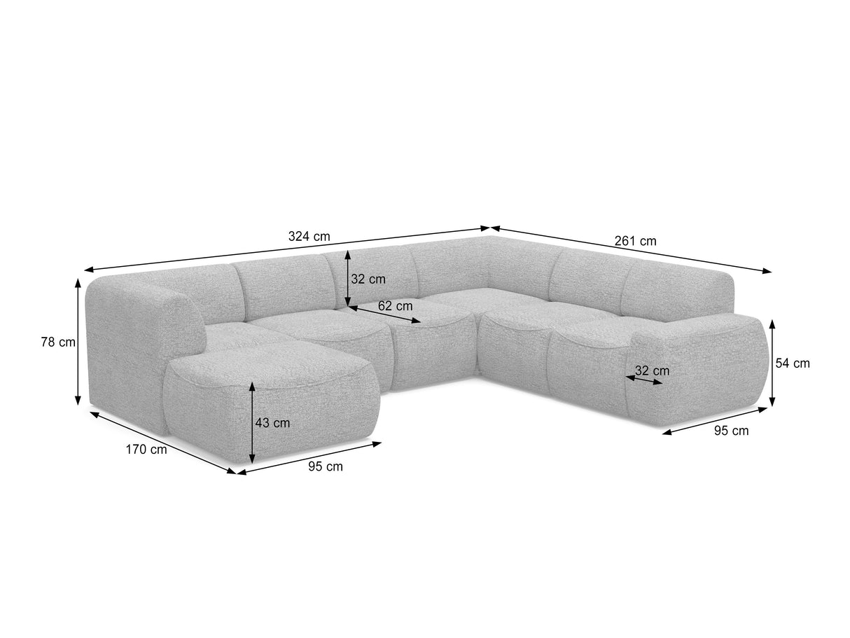 Moduļu stūra dīvāns 613298