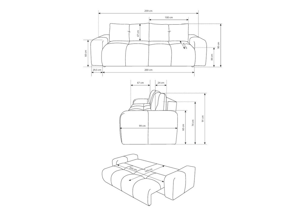 Dīvāns gulta 576668