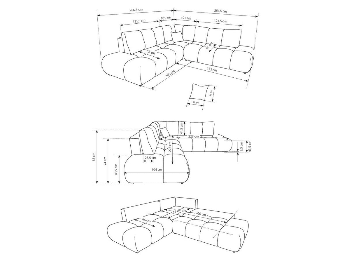 Stūra dīvāns 614241