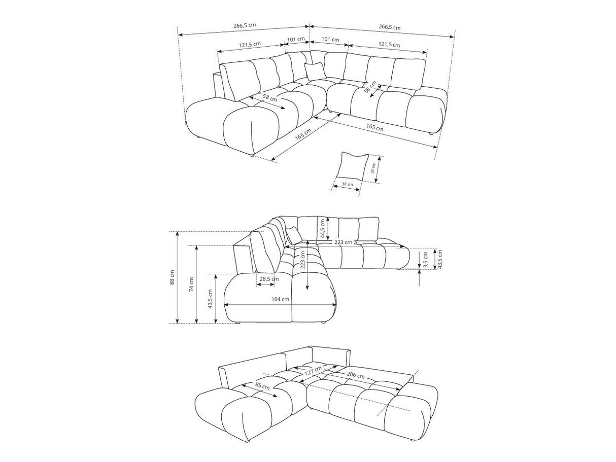 Stūra dīvāns 614241