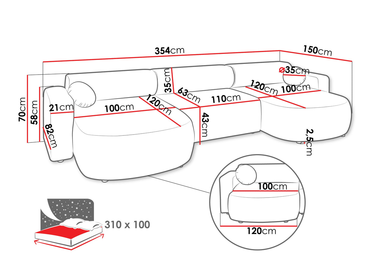 Stūra dīvāns 614619