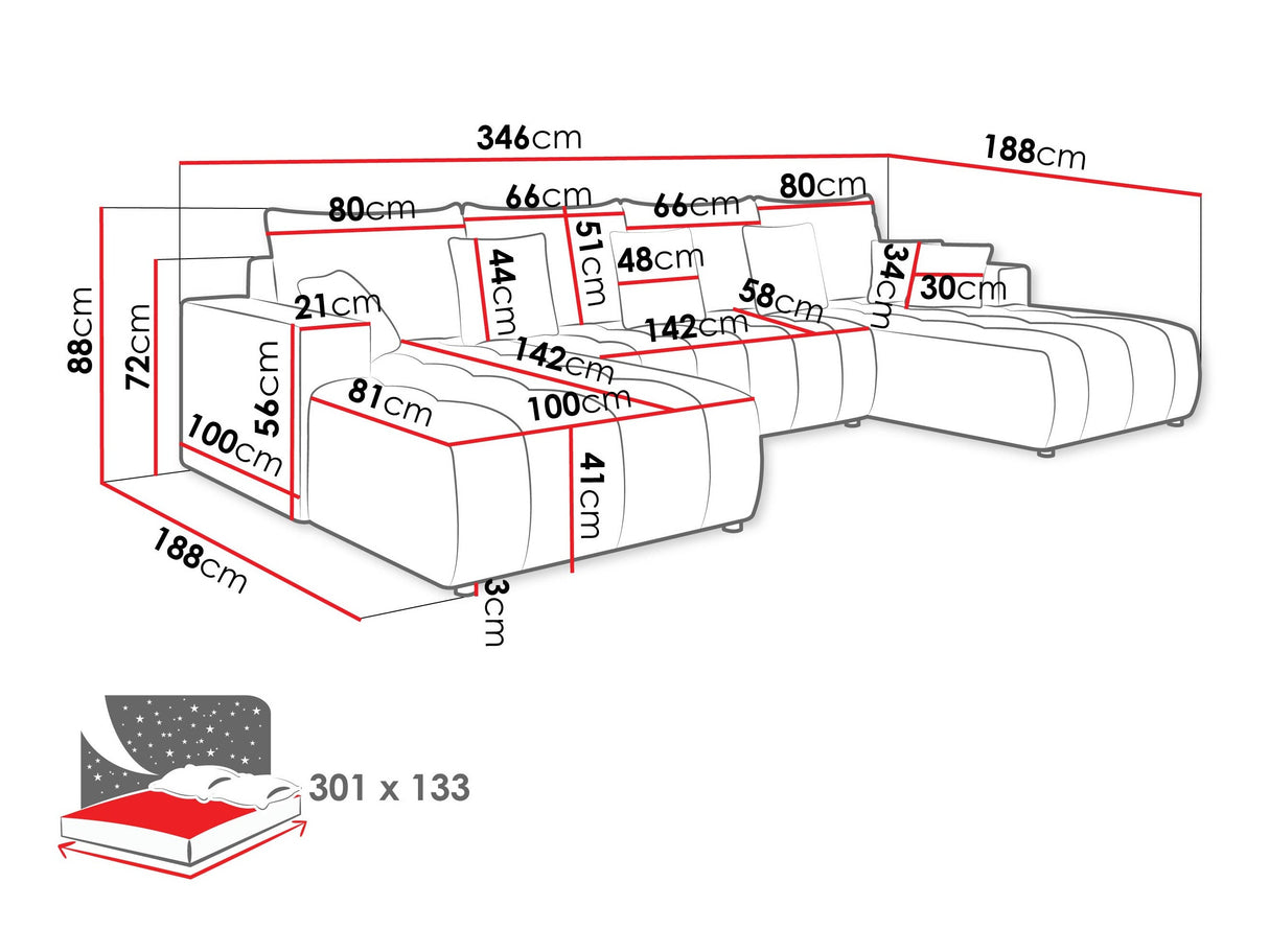 Stūra dīvāns 615520