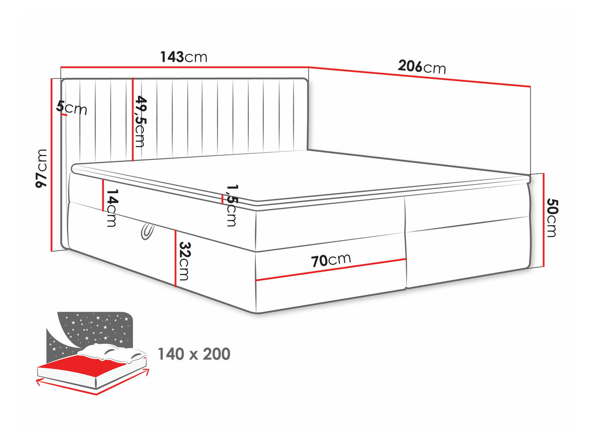 Kontinentālā gulta 616711