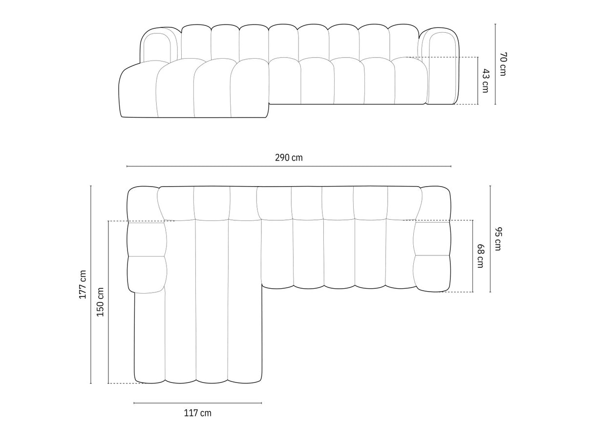 Moduļu stūra dīvāns 592563