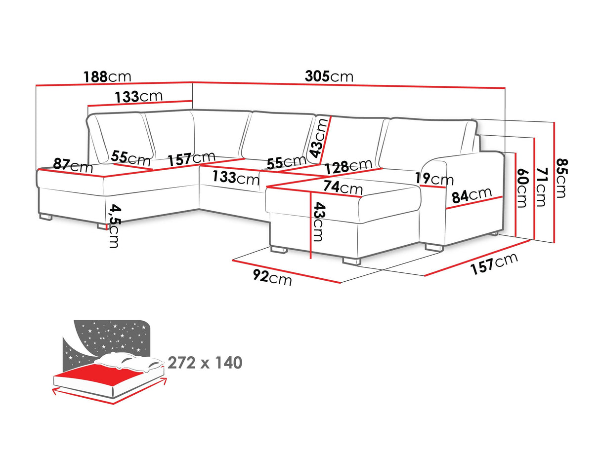 Stūra dīvāns 116426