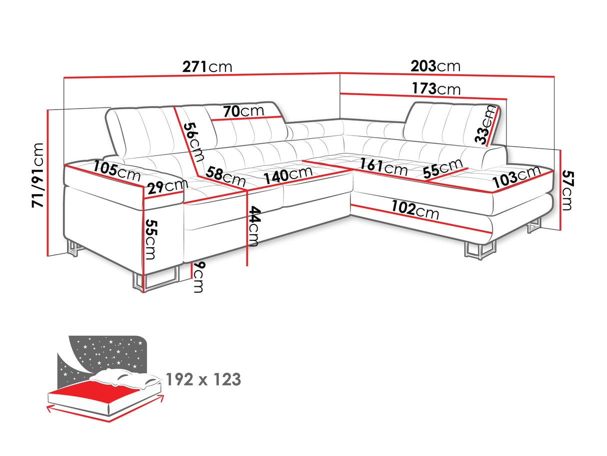 Stūra dīvāns 443305