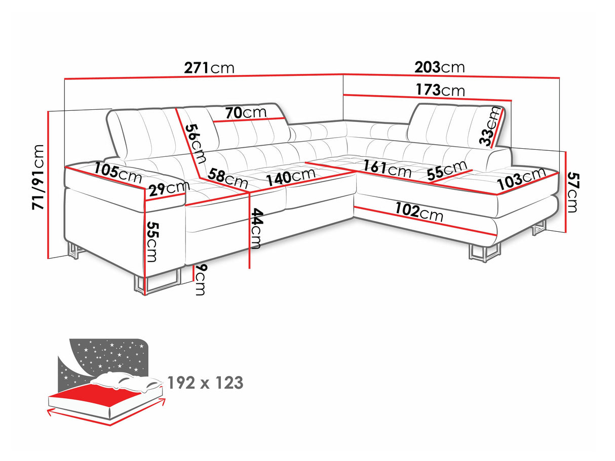 Stūra dīvāns 443305 4304663