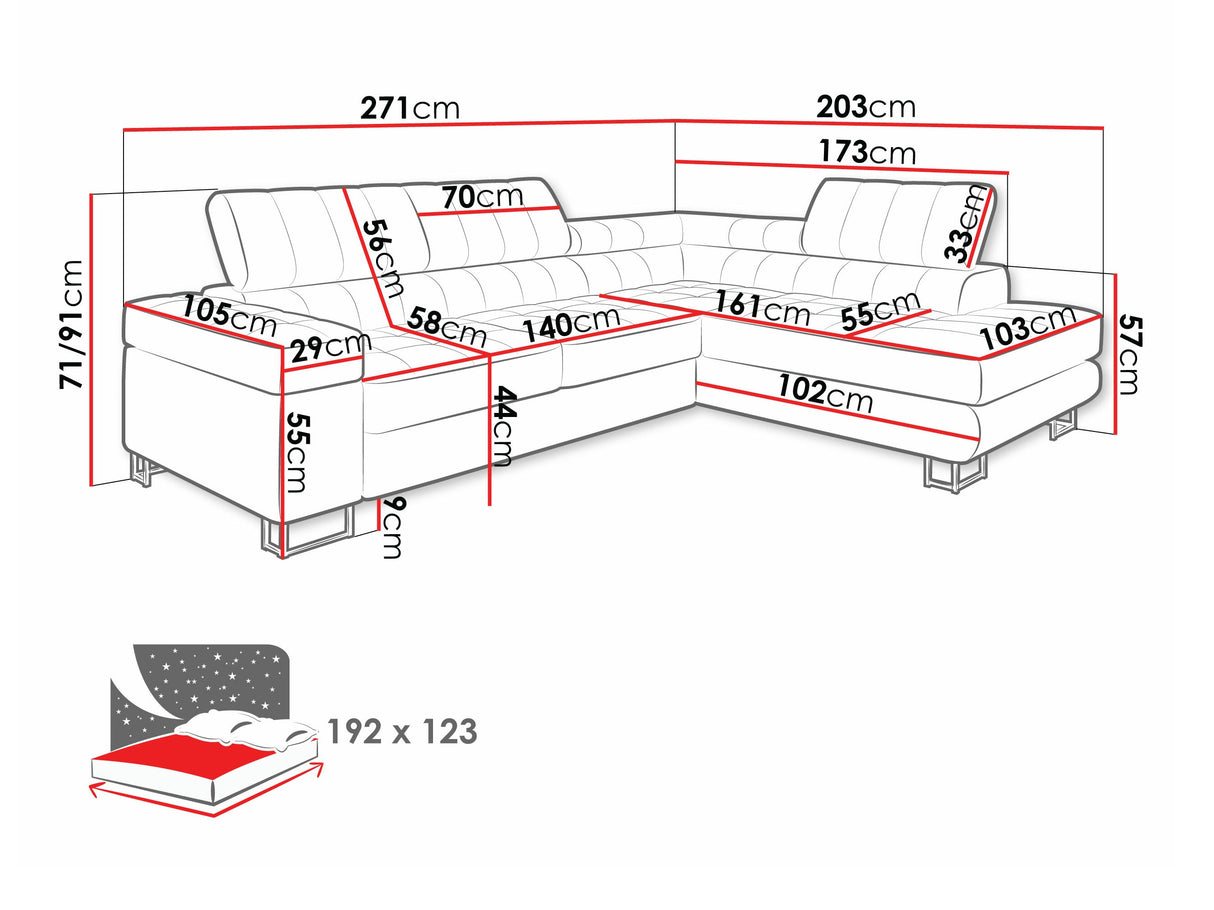 Stūra dīvāns 443305 4304669