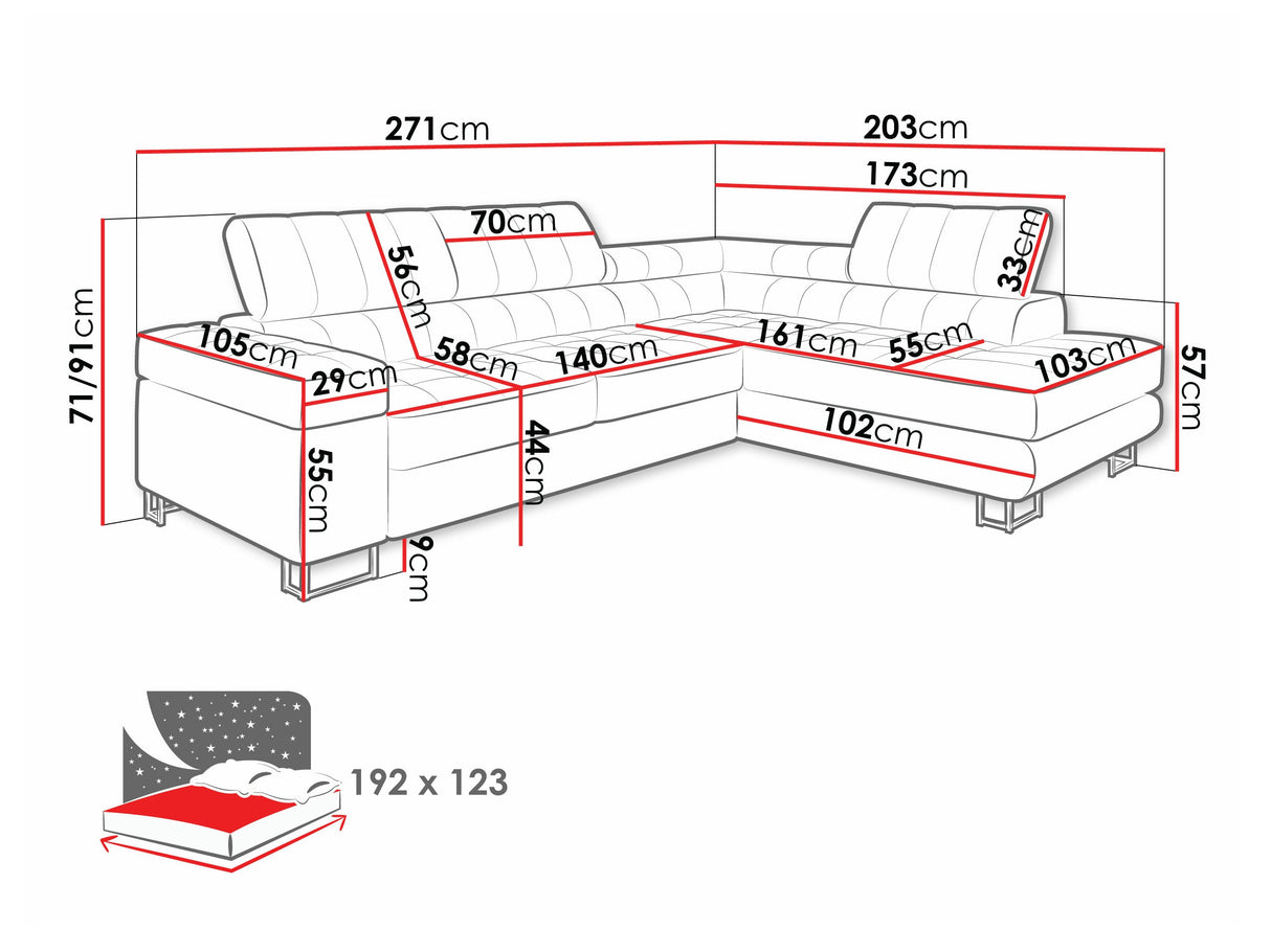 Stūra dīvāns 443305 4304677
