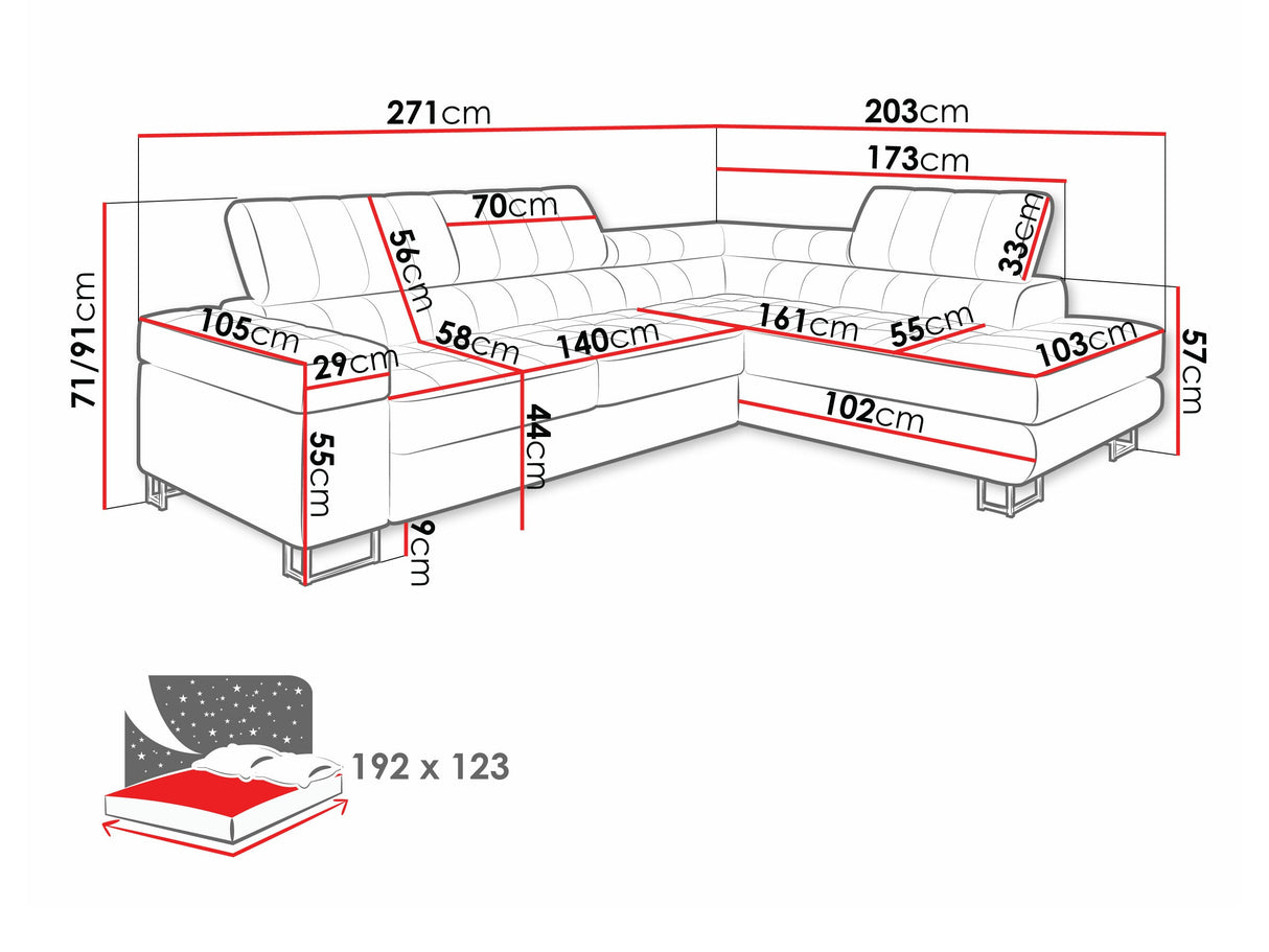 Stūra dīvāns 443305 4304681