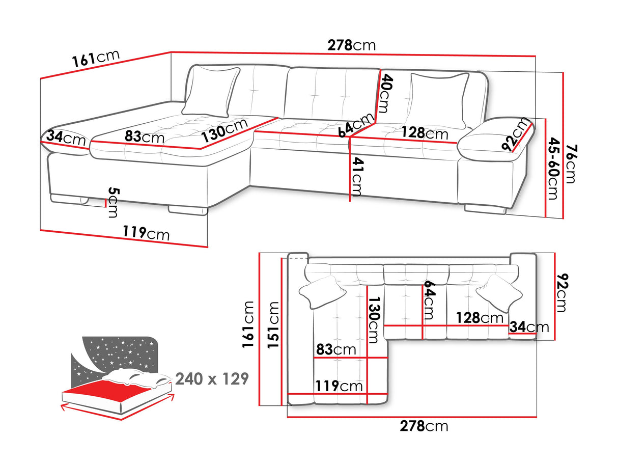 Stūra dīvāns 445957