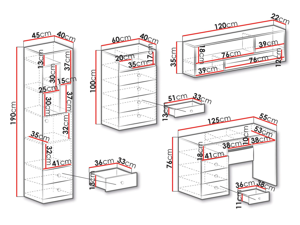 Mēbeļu komplekts 444164
