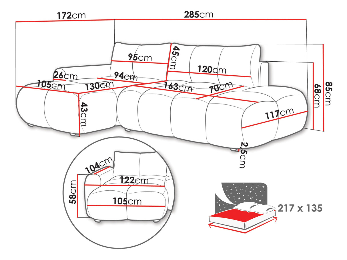 Stūra dīvāns 622915