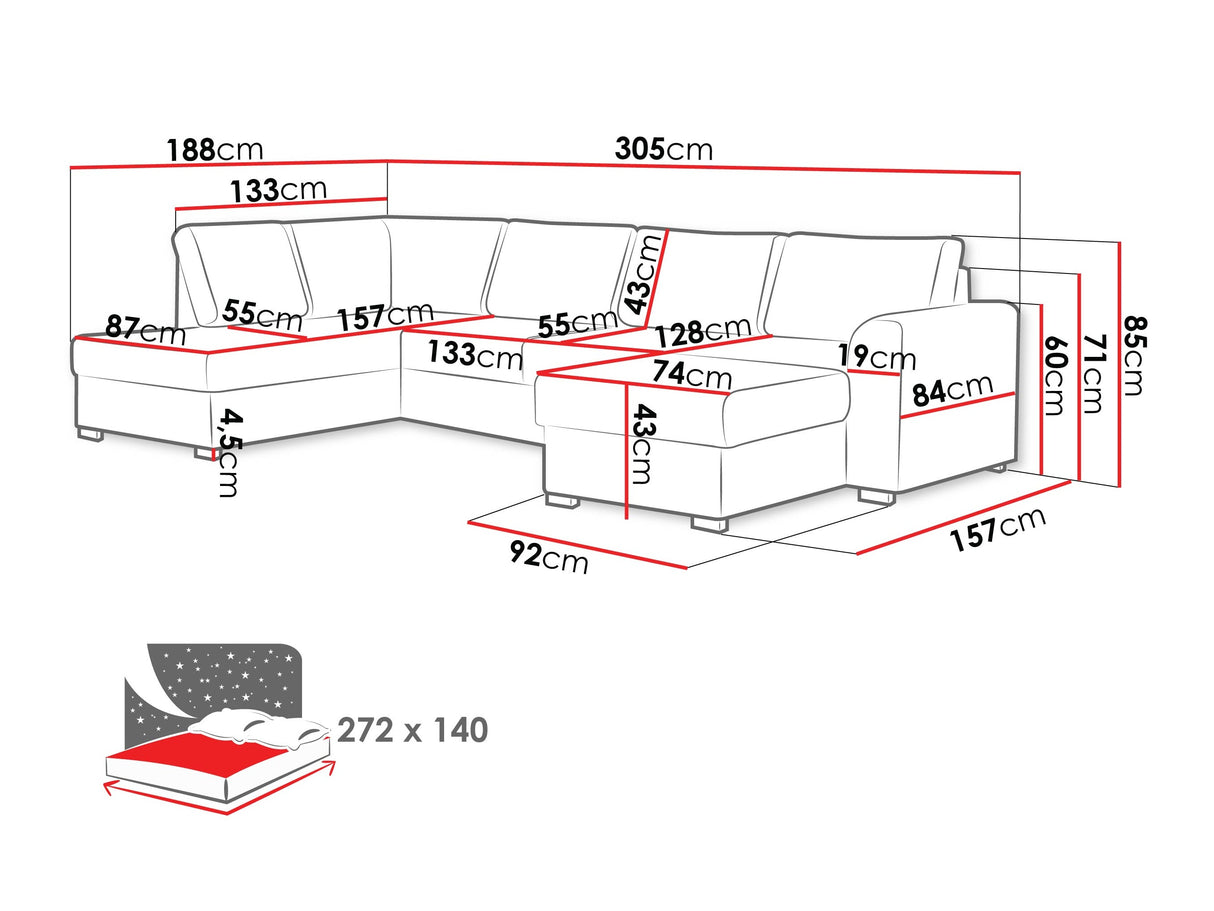 Stūra dīvāns 116426