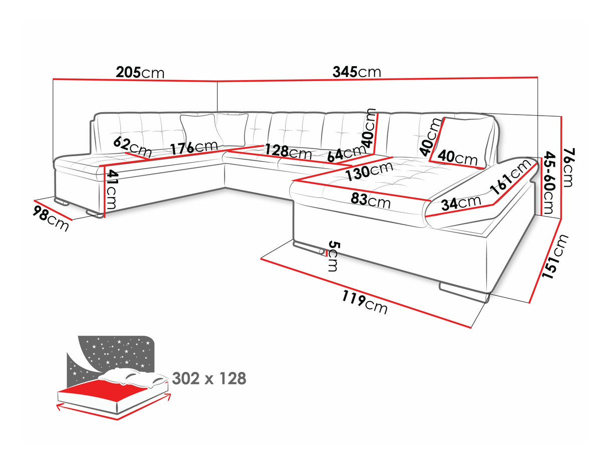 Stūra dīvāns 68205 4373476