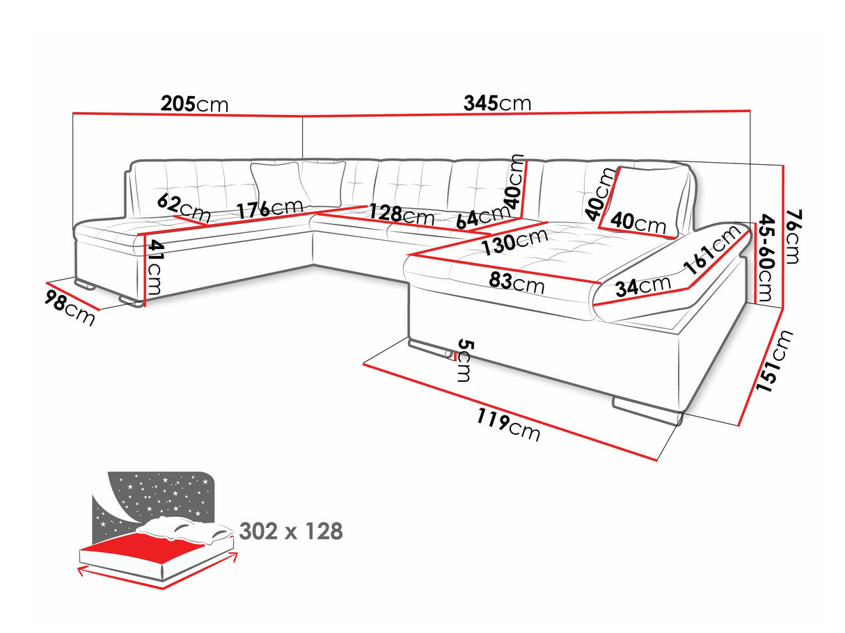 Stūra dīvāns 68205 4373485