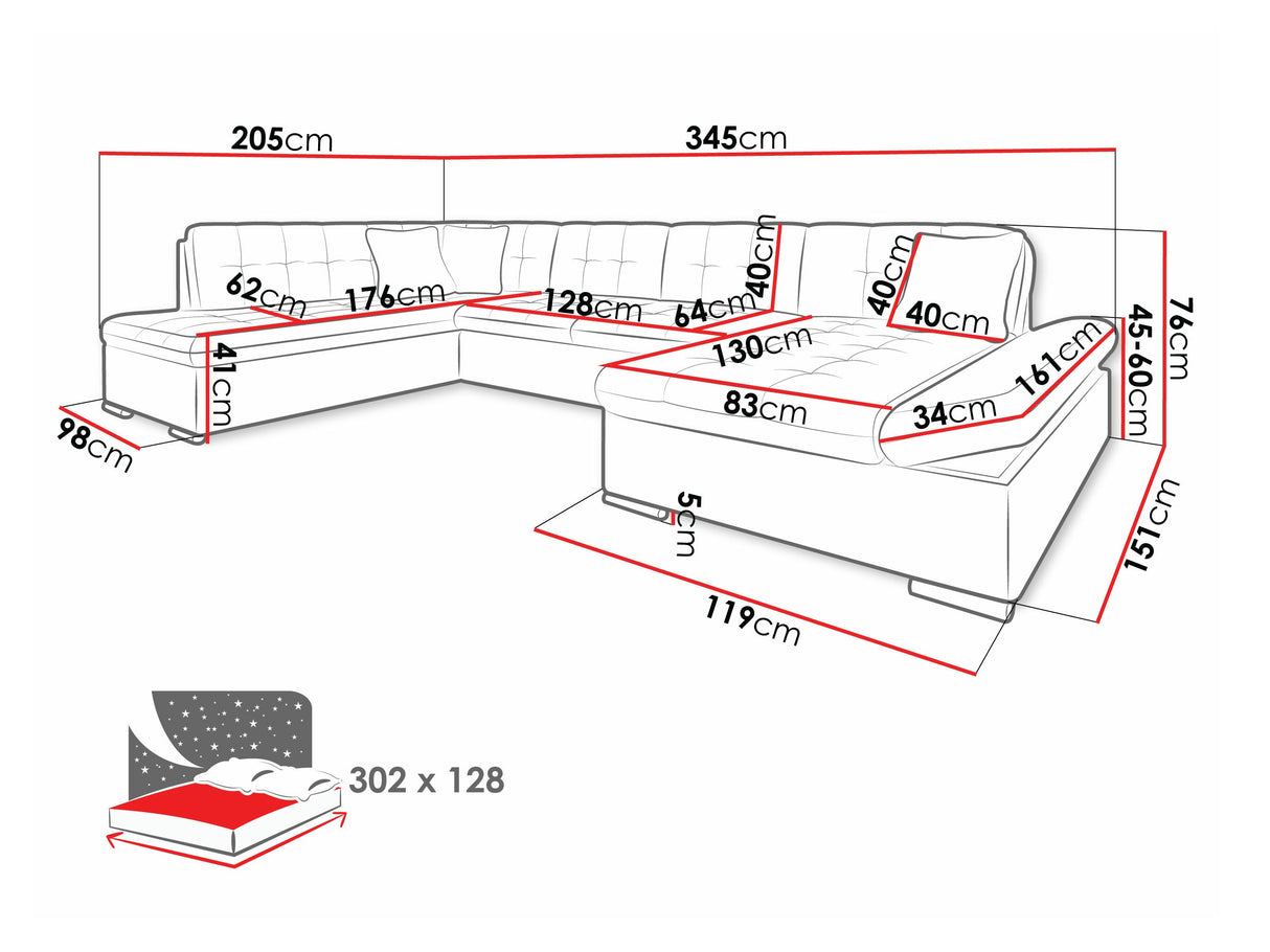 Stūra dīvāns 68205 4373490