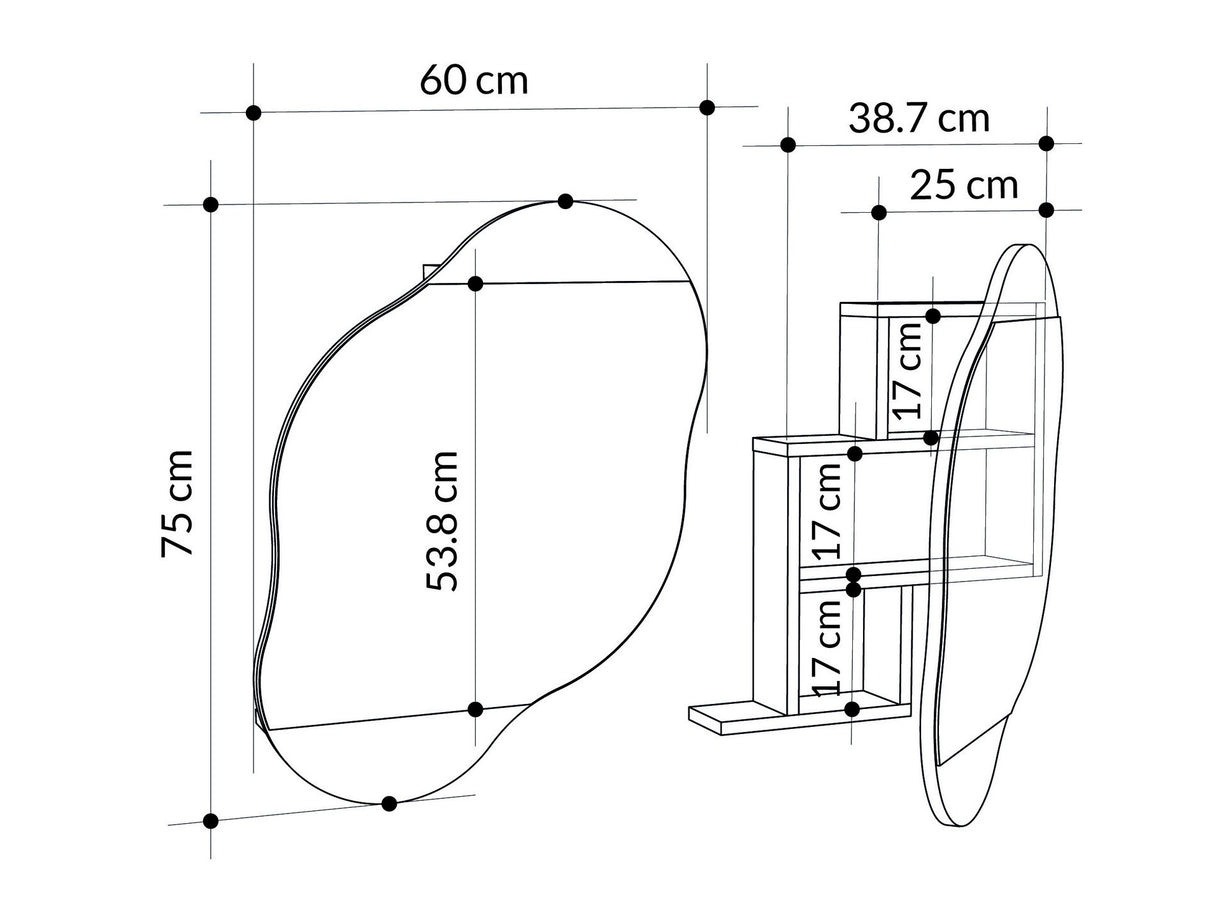 Vannas istabas skapis ar spoguli 627376