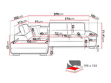 Stūra dīvāns 90009