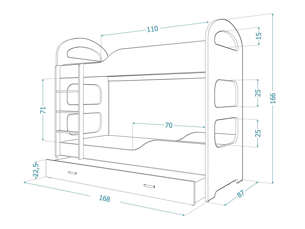 Divstāvu gulta 145147